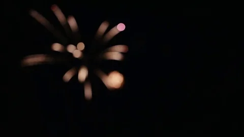Fireworks sparkles in bokeh Video stock 77253267