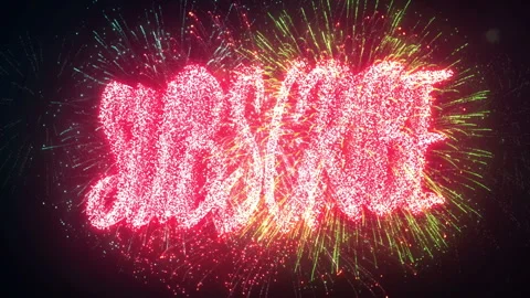 Fireworks Spelling Subscribe for Video Stock Footage 292240810