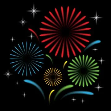 Fireworks with star Stock Illustration