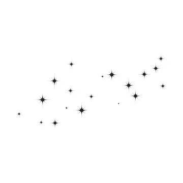 Fireworks star random source stream.  Falling Star. Stars on a white backgrou Stock Illustration