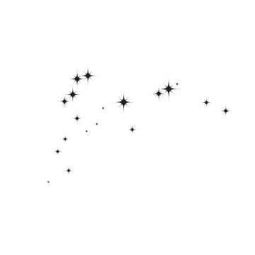 Fireworks star random source stream.  Falling Star. Stars on a white backgrou Stock Illustration
