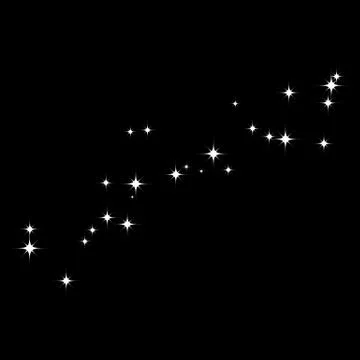 Fireworks star random source stream.  Falling Star. Stars on a white backgrou Stock Illustration