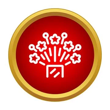 Fireworks stars exploding celebration event icon concept 库存插图