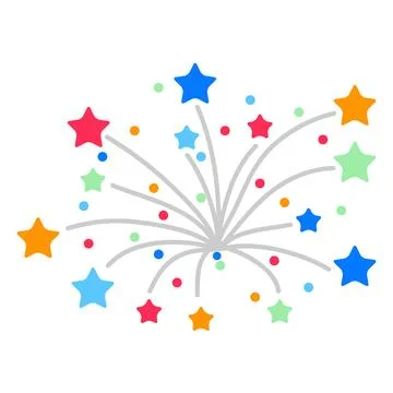 Fireworks from the stars Illustrazione stock