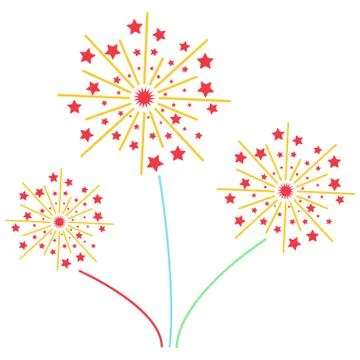 Fireworks with stars solid icon, Exploding Stock Illustration