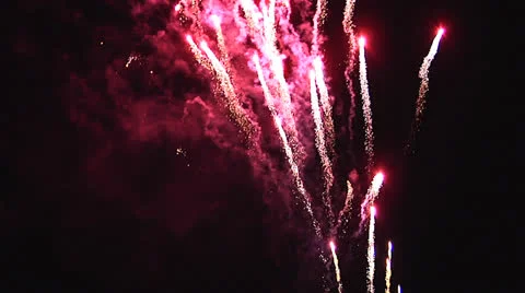 Fireworks streamers Stock Footage 24432070
