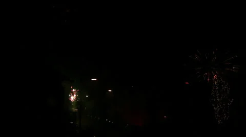 Fireworks in the street Stock Footage 33785620