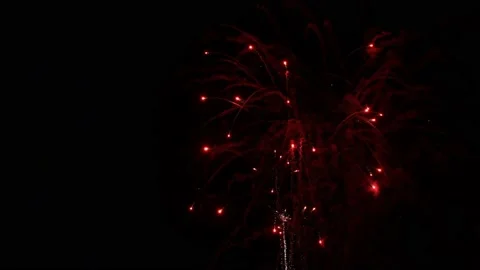 Fireworks on a summer night Video stock 214276257