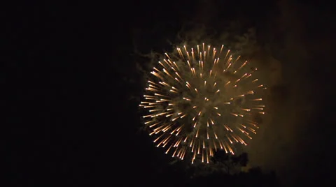 FireWorks In Super Slow Motion 240fps Stock Footage 26058047