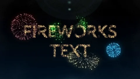 Fireworks Text Stock After Effects