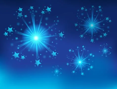 Fireworks theme image - illustration. Stock Illustration