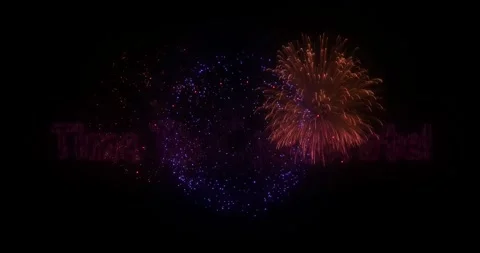 Fireworks Time to Celebrate Exploding Colorful Text Message Opener And Closer 스톡 동영상 243996668