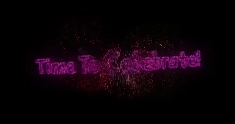 Fireworks Time to Celebrate Exploding Colorful Text Message Opener And Closer 스톡 동영상 244185793