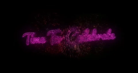 Fireworks Time to Celebrate Exploding Colorful Text Message Opener And Closer 스톡 동영상 244361354