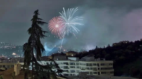 Fireworks Timelapse Video stock 25455511