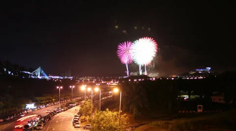 Fireworks Timelapse Video stock 58315948