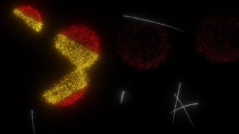 Fireworks of the Timorese Flag (w/Matte) Video stock 302659493