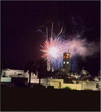 Fireworks-in-town Stock Photos
