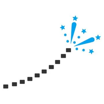 Fireworks Trace Vector Icon Stock Illustration
