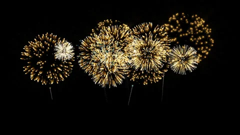 Fireworks trail glow particles explosion background. Stock Footage 258400070
