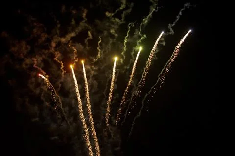 Fireworks Trails Stock Photos