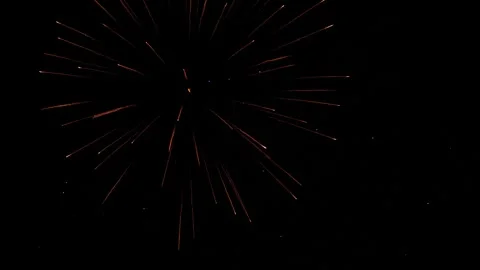 Fireworks transform black night sky into vivid colors canvas on holiday event Stock Footage 256289927
