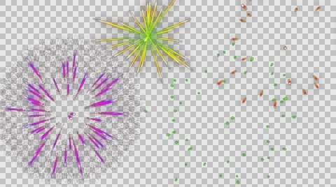 Fireworks transparence background alpha Video stock 63980469