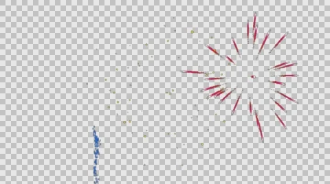 Fireworks transparence background alpha Stock Footage
