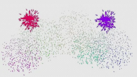 Fireworks on transparent background. Animated backgrounds for fireworks. Stock Footage 263365211