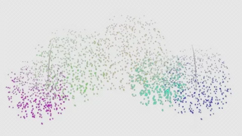 Fireworks on transparent background. Animated backgrounds for fireworks. Stock Footage 263365470