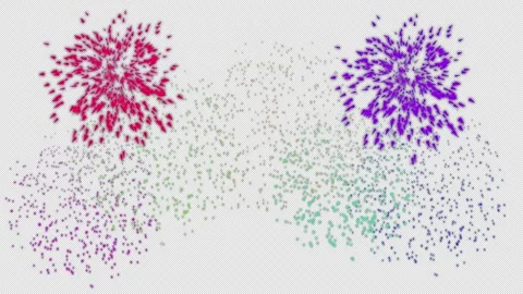 Fireworks on transparent background. Animated backgrounds for fireworks. Stock Footage 263365528