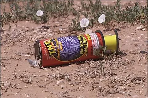 Fireworks trash 4 Stock Footage 11319683