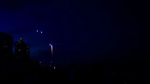 Fireworks at Twilight Vídeo Stock 81752615