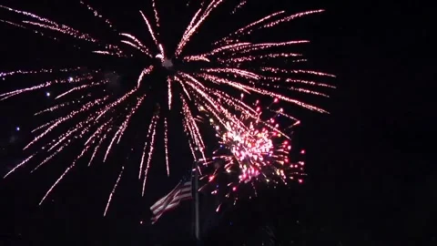 FIREWORKS USA Stock Footage 296293395
