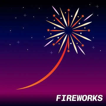 Fireworks vector design template background Illustrazione stock