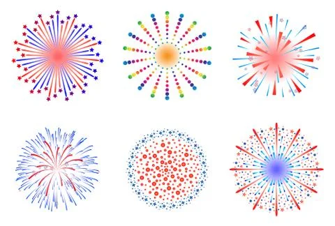 Fireworks vector illustration Stock Illustration
