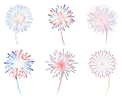 Fireworks vector illustration Stock Illustration