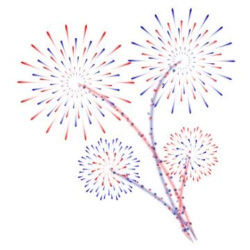 Fireworks vector illustration Stock Illustration