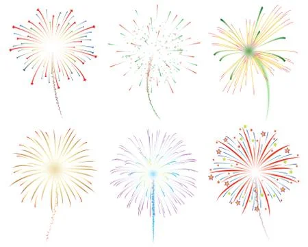 Fireworks vector illustration Stock Illustration