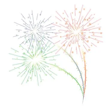 Fireworks vector illustration Stock Illustration