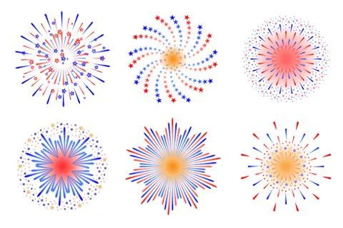 Fireworks vector illustration Stock Illustration