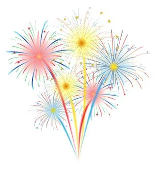 Fireworks vector illustration Stock Illustration