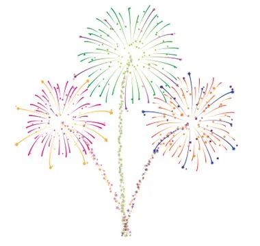 Fireworks vector illustration Stock Illustration
