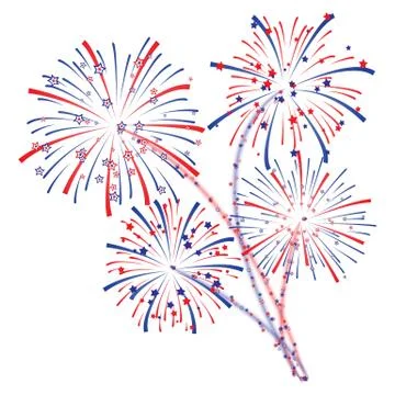 Fireworks vector illustration Stock Illustration
