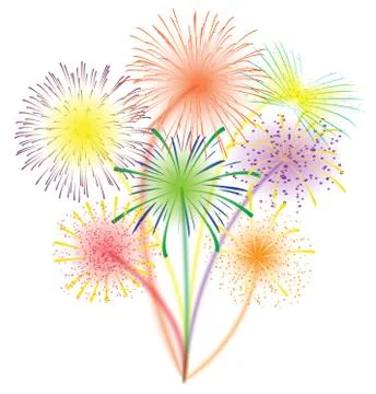 Fireworks vector illustration Stock Illustration