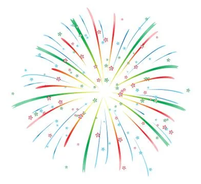 Fireworks vector illustration Stock Illustration