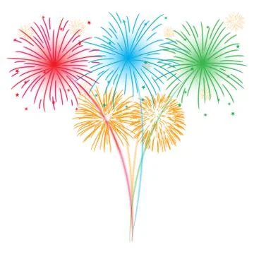 Fireworks vector illustration Stock Illustration