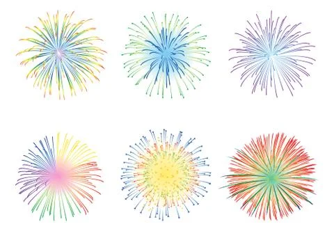 Fireworks vector illustration Stock Illustration