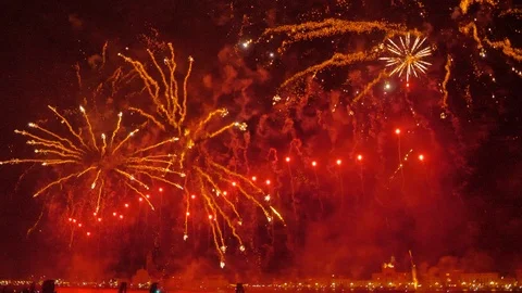 Fireworks in Venice Stock Footage 103380703