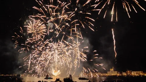 Fireworks in Venice Stock Footage 103382790